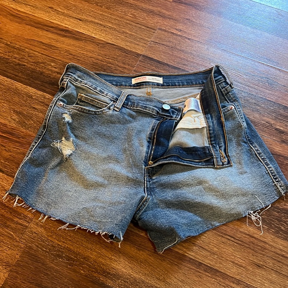 High-rise jean shorts